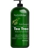 New York Biology Tea Tree Body Wash - Helps Soothe Itchy Skin, Jock Itch, Athletes Foot, Toenail Fungus, Eczema, Acne, Body Odor and Ringworm - Moisturizing Body Wash for Men & Women  16 Fl oz Tea Tree 16 Fl Oz (Pack of 1) - Buy Online on SooperMarket.com