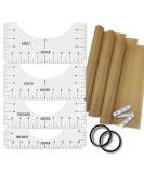 T-Shirt Alignment Ruler Set with Heat Resistant Tape, PTFE Teflon Sheets - 4 Rulers, 2 Rolls Tape, 3 Packs Sheets, 1 Tape Measure - Buy Online on SooperMarket.com