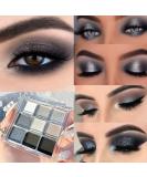 KARNAR Smokey Eye Eyeshadow Palette - 9 Color Cool Toned Shimmer Glitter Shades - Buy Online on SooperMarket.com