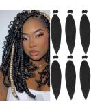 Xusuperb 16 Pre-Stretched Braiding Hair - 1B Black Soft Knotless Yaki-Textured Extensions (6 Pack) for Easy Braids - International Shipping Available - Buy Online on SooperMarket.com