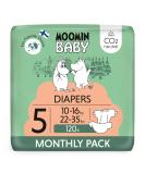 Muumi Baby ko Diapers Size 5 (10-16 kg) - 120 Soft Chemical-Free Breathable Diapers | Premium Monthly Box - Buy Online on SooperMarket.com