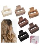 Medium Claw Hair Clips for Women Girls, 2" Matte Rectangle Small Hair Claw Clips for Thin/Medium Thick Hair, Cute Hair Jaw Clips Nonslip Clips (Warm color series) - Buy Online on SooperMarket.com