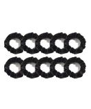 Pack of 10 Small Velvet Scrunchies for Women Hair Accessories Mini Thin Elastic Hair Ties (Black) - Buy Online on SooperMarket.com