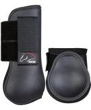 HKM Classic Gaiters & Fetlock Boots Set of 4 - Black Warmblood B9100 - Durable Equestrian Gear for International Shipping - Buy Online on SooperMarket.com