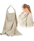 Zoneyan Musselin Still Towel - Soft & Breathable Cotton Breastfeeding Support for Moms & Babies (Khaki) - Perfect for On-the-Go - Buy Online on SooperMarket.com
