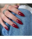 Wine Red Almond Shaped Press on Nails - 24pcs Xcreando Medium Length Fake Acrylic Glue on False Nails for Women and Girls - Buy Online on SooperMarket.com