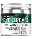 Eye Cream for Dark Circles Wrinkles Puffiness and Bags Under Eyes – Anti-Aging Collagen Eye Cream – Day and Night Formula with Caffeine, Dimethicone and Vitamin B – 1.7 Oz - Buy Online on SooperMarket.com