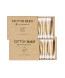 Bamboo Qtips Cotton Swabs With Wooden Sticks Q Tips For Ears Swabs 400 Count Organic Cotton Buds - Buy Online on SooperMarket.com
