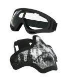 AOUTACC Skull Airsoft Mask and Goggles Set for CS Paintball - Black - Buy Online on SooperMarket.com