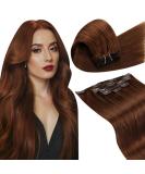 Buy Laavoo Clip In Extensions | Real Hair 70g 30cm Auburn Brown - Smooth & Stylish Red-Brown Clip-Ins - Buy Online on SooperMarket.com