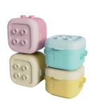 Stackable Snack Pots with Soft Bases & Leakproof Lids - Colorful Storage & Weaning Containers - Buy Online on SooperMarket.com