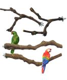 Allazon 4 pieces of birds natural wood seat rods natural grape rod bird rods for birds birds toy bird parrot swing toys style 1 - Buy Online on SooperMarket.com