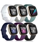 DaQin Soft TPU Sport Replacement Band for Fitbit Versa 3/Sense - Small Black/White/Gray/Plum/Pine Green/Dark Blue - Buy Online on SooperMarket.com