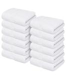Infinitee Xclusives Premium White Washcloths Set - Pack of 12 | 13x13 Inches 100% Cotton | Body, Face, Kitchen, & Baby Towels - Buy Online on SooperMarket.com
