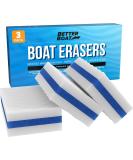 Premium Boat Scuff Erasers | Boating Accessories Gifts for Cleaning Boat Accessories or Gift for Pontoon Sail Boat Fishing Jon Boats Decks Vinyl Boat Cleaner Hull Supplies & Gadgets for Men & Women 3 Pack - Buy Online on SooperMarket.com