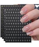 JMEOWIO 12 Sheets Colorful Star Nail Art Stickers Decals Self-Adhesive Silver Nail Supplies Nail Art Design Decoration Accessories - Buy Online on SooperMarket.com