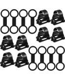 Dive Snorkel Clip Set - 16 Pcs Universal Plastic Silicone Keeper for Snorkel Mask - Black Attachment Gear Spare Part for Snorkeling and Diving - Buy Online on SooperMarket.com