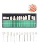 ZJchao Nail Drill Bits | 12 Pcs Wool Felt Polishing Bits for Manicure & Pedicure | Multi-Shaped Grinding Tools for Nail Polish & Jewelry Polishing - Buy Online on SooperMarket.com