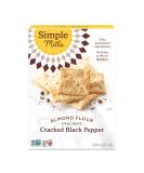 Simple Mills Almond Flour Crackers - Black Cracked Pepper | Gluten Free, Vegan, Healthy Snacks | 4.25 oz - Buy Online on SooperMarket.com