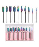 Makartt Nail Drill Bits Set, 10Pcs Tungsten Carbide Nail Drill Bits Remove Acrylic Poly Nail Gel Nail Polish B-36, 3/32 inch for Acrylic Gel Nails Cuticle Manicure Pedicure P-10Pcs - Buy Online on SooperMarket.com