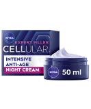 NIVEA Hyaluron Cellular Filler Anti-Age Night Cream (50ml) with Hyaluronic Acid and Magnolia Extract - Anti Wrinkle Night Face Cream for Women - Buy Online on SooperMarket.com