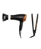 Remington Hair Care Gift Set - Ceramic Hair Straighteners and 2000 W Ionic Hair Dryer with Concentrator D3012GP Black/Bronze - Buy Online on SooperMarket.com