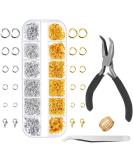 Anezus Jump Rings for Jewelry Making Supplies and Necklace Repair with Jump Ring Pliers and Open Jump Ring(1200Pcs Silver and Gold)Anezus Jump Rings for Jewelry Making Supplies and Necklace Repair wit - Buy Online on SooperMarket.com