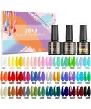 Gel Nail Polish SHOWNAIL 39 Pcs Gel Nail Polish Set Soak Off Gel Nail Set with Glossy and Matte Gel Top Base Coat Popular Nude Neon Pastel White Black Glitter Gel Polish Set Diy Nail Collection 36 Colors - Buy Online on SooperMarket.com