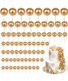 108 Pcs Gold Balls Cake Topper Mini Balloons Cake Toppers Foam Ball Cake Decorations Balloon Cake Topper Ball Shaped Cake Insert Topper for Birthday Party Baby Shower Decor, 5 Size (Gold) - Buy Online on SooperMarket.com