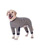 Large Dog Clothes Dog Pajamas Jumpsuit Flexible Breathable Zipper Soft Cotton Striped Dog Jumpsuit Costume Apparel for Medium Dogs Large Dogs (7-Back length-55cm Black) 7--Back length--55cm Black - Buy Online on SooperMarket.com
