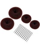 MORGLES 4pcs Brown Hair Bun Donut Set with Hair Pins - Perfect for Ballet Buns & Dancer Chignons - Buy Online on SooperMarket.com