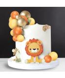 DRWATE Lion Cake Topper with Balls Cake Decorations for Wild Animals Themed Birthday Baby Shower Party Supplies (STYLE 4) - Buy Online on SooperMarket.com