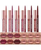 12 Pcs Liquid Lipstick Lipliner Set Matte Long Lasting Non-Fading Stay On 24 Hours Waterproof Nude Lipstick Makeup Set Gift For Women Red Lifter Lip Gloss (Set A) - Buy Online on SooperMarket.com