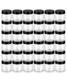 36 Pack BPA-Free 2oz Plastic Jars with Lids - Reusable Cosmetic Containers for Bath Salts and Beauty Products - Buy Online on SooperMarket.com