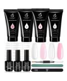 Beetles Poly Nail Extension Gel Kit 3 Colors 1OZ All-in-One French Kit Tyro Nail Salon Mother's Day Gift A-Nude-001 - Buy Online on SooperMarket.com