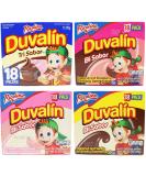 Duvalin Bundle: 18 Count Tri-Flavor Pack - Vanilla Hazelnut, Strawberry Hazelnut, Strawberry Vanilla - 4 Unique Boxes - Buy Online on SooperMarket.com