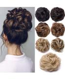 Messy Hair Scrunchies Hair Bun Extensions Curly Wavy Hair Pieces For Women Updo Ponytail Hair Extensions Hair Donut Hair Chignons Hair Accessories - Dark Brown & Light Auburn 30 g Dark Brown & Light Auburn - Buy Online on SooperMarket.com