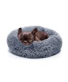 Small Dog Bed Calming Dogs Bed for Small Medium Large Dogs Anti-Anxiety Puppy Bed Machine Washable Warming Cozy Soft Pet Round Bed Fits up to 10-100 lbs Small (Pack of 1) Dark grey - Buy Online on SooperMarket.com