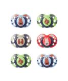 Tommee Tippee Fun Style Pacifiers Symmetrical Design BPA-Free Silicone 18-36m 6 Count 18-36 Months Blue Green & Red - Buy Online on SooperMarket.com