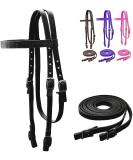 Tahoe Tack Double Layer Nylon Headstall with Reins - Variety of Colors & Sizes - Buy Online on SooperMarket.com