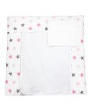 Tuptam Wrap Edition - 2 Terry Moves Stars Pink/Gray 70x70 cm - International Shipping Available - Buy Online on SooperMarket.com
