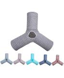 Collapsible Cat Tunnel Toy - 3-Way Play Fun for Cats, Rabbits, Kittens - Gray Arrow Design - Buy Online on SooperMarket.com