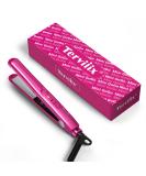 Terviiix Mini Flat Iron for Travel  1/2'' Small Hair Straightener  Small Flat Irons for Short Hair/Bangs  0.5'' Portable Ceramic Straightening Irons  Dual Voltage  Pouch Included  Compact Size  Pink - Buy Online on SooperMarket.com