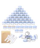 Pamiyo 60-Piece 5ml Clear Cosmetic Container Set - Travel Pots & Sample Glasses with Screw Caps for Creams Candles & More - Buy Online on SooperMarket.com