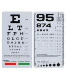 NOYOC 2 Pack Pocket Eye Chart 2 in 1 Snellen Eye Chart 6 Feet and Rosenbaum Pocket Eye Chart 6.5x3.5 Inches Handheld Double Sided Plastic Eye Chart for Eye Exams (2 Pack 6 Feet) - Buy Online on SooperMarket.com