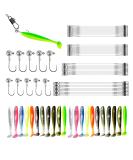 75PC Fishing Accessories Set | 40PC Steel Leaders Rubber Fish & Jig Heads for Freshwater & Saltwater | Ultimate Fishing Gear - Buy Online on SooperMarket.com