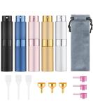 Tekson 5PCS 8ml Travel Perfume Atomizer Refillable, Mini Cologne Spray Bottle Empty, Small Aftershave Portable Sprayer for Liquid Dispenser (Five Colors) 5 colors - Buy Online on SooperMarket.com