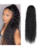 Drawstring Ponytail Extension 30 inch Long Curly Ponytail Hair Extension Synthetic Hairpiece for Women(1B# 30 inch) 30inch-1B# - Buy Online on SooperMarket.com