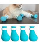 Shop Tita-Dong Cat Shoes: 4-Piece Silicone Anti-Scratch Boots & Nail Gloves for Cats - Blue Paw Protection & Claw Covers - Buy Online on SooperMarket.com