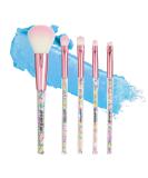 Expressions 5pc Sprinkle Confetti Makeup Brush Set - Pink Rainbow Handles Dense Bristles | Premium Makeup Brushes for Perfect Application - Buy Online on SooperMarket.com